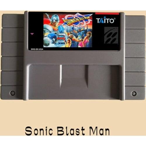 Sonic Blast Man 16 bit Big Gray Game Card For USA NTSC Game Player
