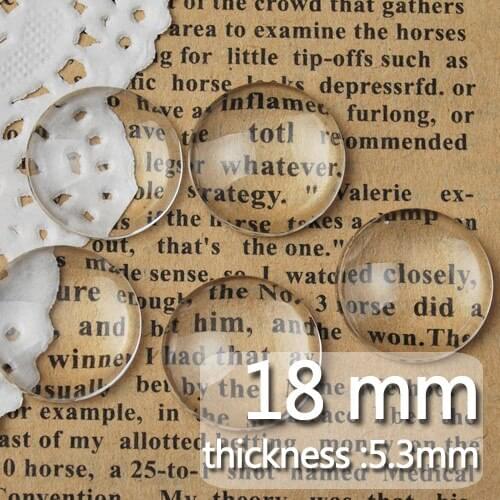 18MM Round Flat Back clear Crystal glass Cabochon,Top quality,fashion round glass cabochon,glass title,sold 200pcs/lot-C1057