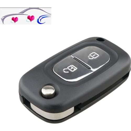 2/3 Buttons Car Remote Key Case Cover Flip Fob Folding Uncut Blade Shell for Renault Fluence Clio/Megane /Kangoo Modus key shell