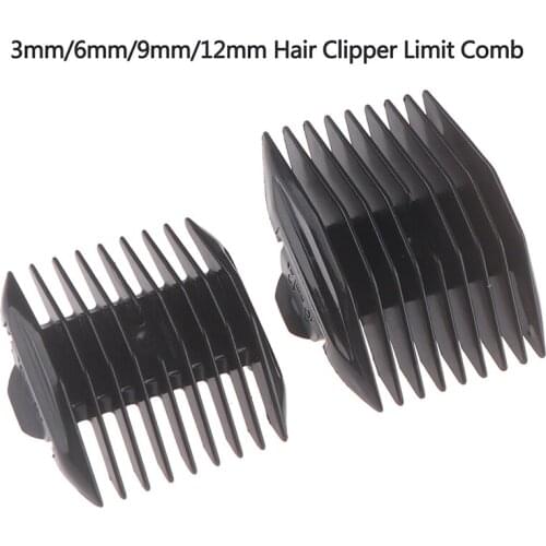 2Pcs 3mm/6mm/9mm/12mm Universal Cut Clipper Limit Comb Guide Attachment Size Barber Replacement Barber Hair Trimmer Tool