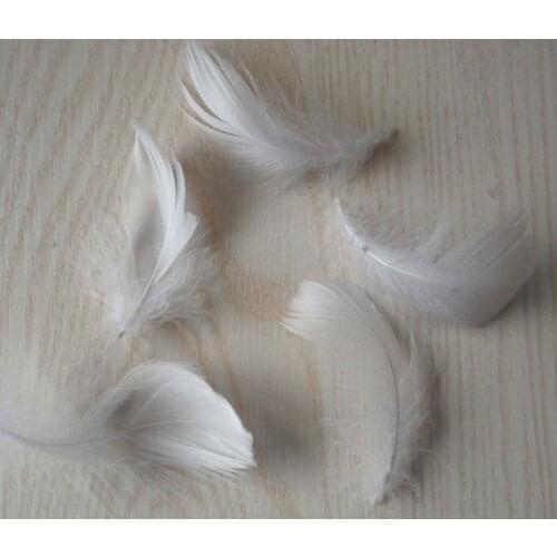 20Pcs/Lot White Natural 5-8cm Float Goose Feather Plume For Wedding Hat DIY Crafts Headwear Hair Earring Accessories Decoration
