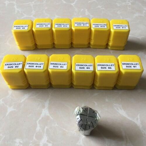 8/10/13/16pcs 1mm to 13mm ER20 Precision Spring Collet Set CNC Milling Lathe Tool ER20 Spring Collet Chuck