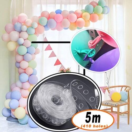 Ballons Accessories 5M Balloon Chain PVC Rubber Wedding Party Birthday Backdrop Decor Balloon Chain Arch Decor Happy Birthday