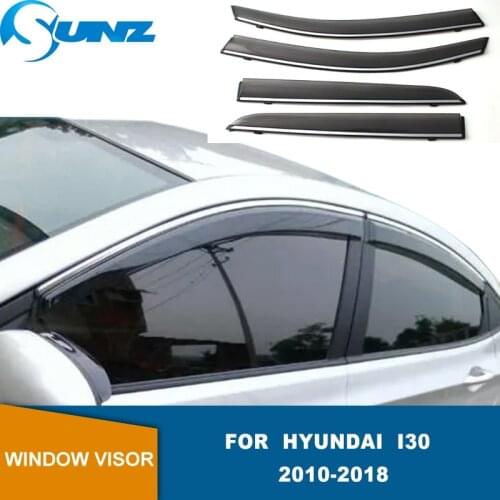 Side Window Deflectors For Hyundai I30 2010 2011 2012 2013 2014 2015 2016 2017 2018 Window Visors Sun Rain Tape On Deflector