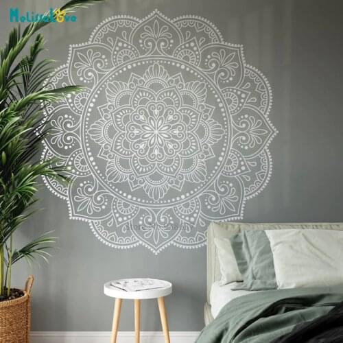 Large Mandala Wall Art Decal Yoga Studio Decoration Flower Mandala Bedroom Living Room Decor Wallpaper BA697-1