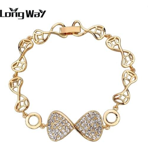 LongWay Antique Bow Bracelet Imitated Bracelet Luxury Fashion Women Bracelet Brand Famous Chain Bracelet SBR140291