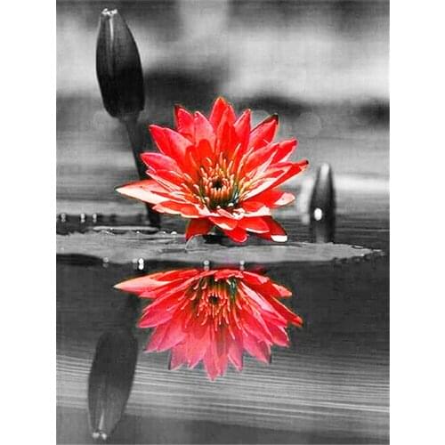 Flower Rose Pre-Printed 11CT Cross-Stitch Embroidery Set DMC Threads Needlework Handicraft Sewing Painting Gift Design