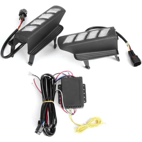 Dual Color Fog Lamp Daytime Running Lights 2‑Color IP67 Fog Lamp Fit for Toyota Prado 120 FJ120 LC120 03‑09