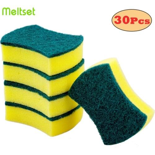 Double-sided Cleaning Sponges Magic Eraser Sponge For Dish Washing Nano Density Decontamination Sponge For Kitchen Bathroom