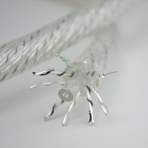 Hifi audio OFC 6N Silver plated Power Cord US Amplifier CD Player power cord sell per Meter