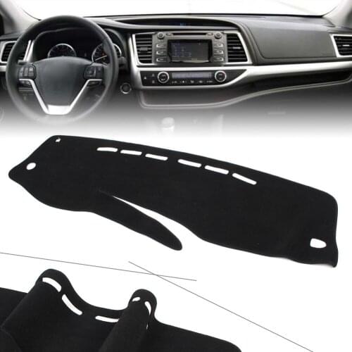 LHD Car Dash Mat Dashboard Cover Dashmat Black For Toyota Highlander 2014 2015 2016 2017 2018