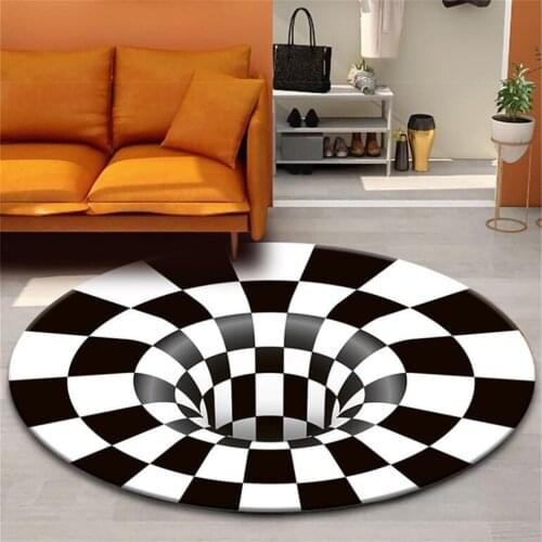 Whirlpool Carpet Square Anti-Skid Area Floor Mat 3D Rug Non-slip Mat Dining Room Living Room Soft Bedroom Carpet 01
