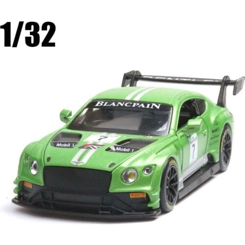1:32 GT3 Alloy Vehicles Diecast Metal Toy Model Pull Back Sound Light Racing Car For Kids Toys Free Shipping