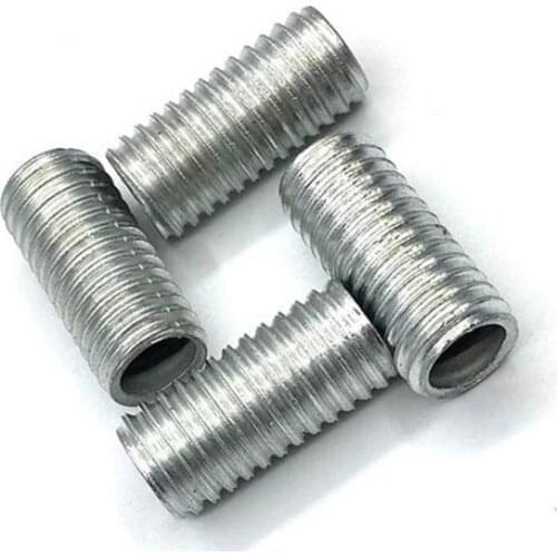 M12 hollow screw 1.5mm pitch 20 25 40 50 mm length hollow steel screw bolt lighting full male outer thread tube pole Lamp rod