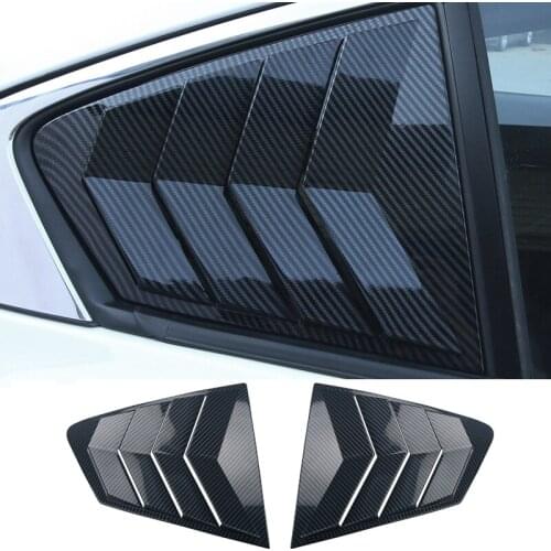 Quarter Side Window Louver Scoop Cover Vent Carbon Surface Spoiler Decorative Accessories For Mazda 3 Sedan M3 2020 21