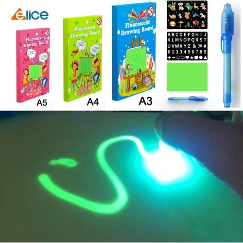 Educational Toy Drawing Board Tablet Graffiti Led Luminous Magic Raw With Light-fun children gift