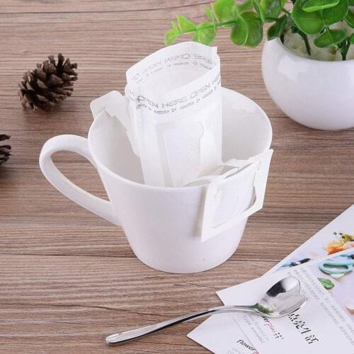 100 pack/set Portable Single Serve Food Grade Disposable Hanging Ear Drip Coffee Filter Bag for Travel, Camping, Home, Office