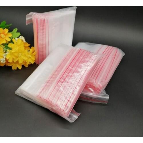 100pcs ZipLock Plastic Bag Package Jewelry Bag Fresh Keep Bag Vacuum Storage Bag Reclosable Zip Lock Transparent Packaging Pouch