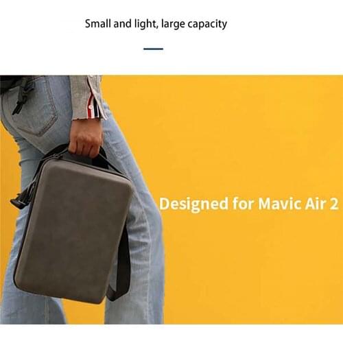 Portable Handbag Protective Bag for DJI Mavic air 2 Drone Storage Bag Waterproof PU Leather Carrying Case for DJI Mavic air 2