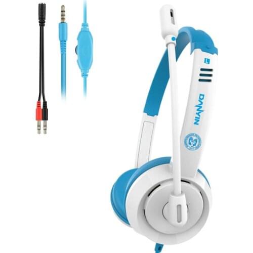 Adjustable Wired Headphones 3.5mm Boom Kids Learning Headsets Mic Stereo Bass Audio Gamer Earphones With Mic Cute For PS3 PS4 PC
