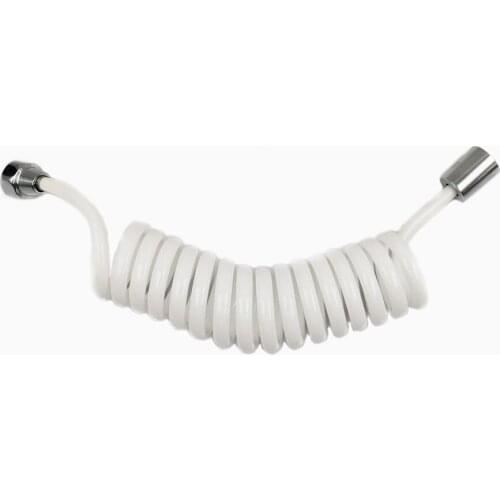 Spring Flexible Shower Hose 1.5m,2m,2.5m White Plumbing for Bathroom Shower Head Shattaf Toilet Bidet Sprayer