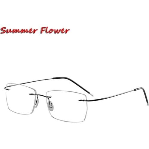 Titanium Prescription Glasses Ultra Light Myopia Optical Glasses Frame for Male and Female