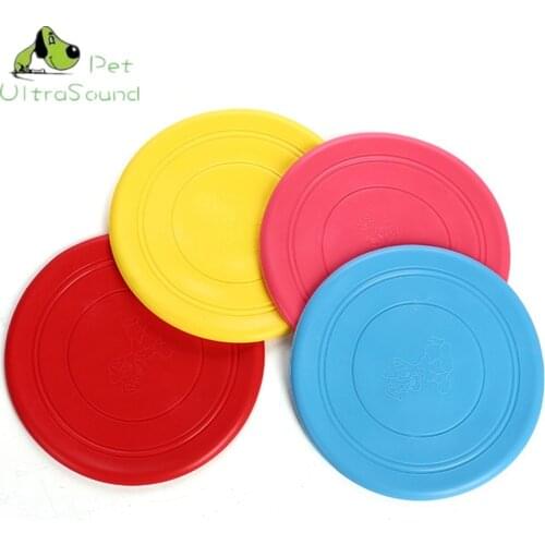 ULTRASOUND PET 4 Colors Eco-friendly Natural Product Rubber Material Dog Toy Flying Discs Soft Tough Training Pet Dog Toy