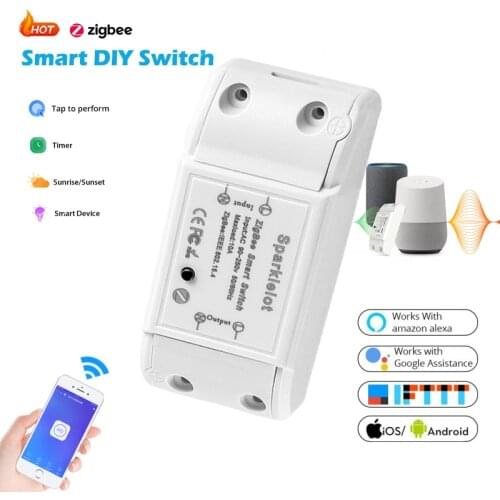 ZigBee3.0 Smart Light Switch Moudle 10A Universal Breaker Timer APP Wireless Remote Control Work with Alexa Google Home