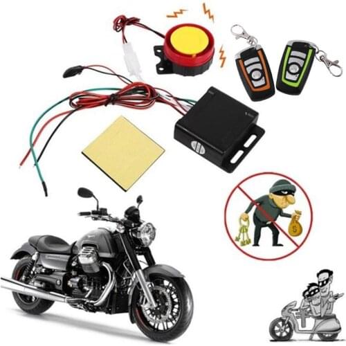 Universal Motorcycle Alarm System Scooter Anti-theft Security Alarm System Two-way with Engine Start Remote Control Key Fob
