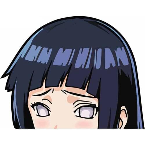 Motor Bike Sticker Vinyl Decal Car Laptop Wall Window Bumper Graphics for Anime Sad Girl Hinata Hyuga Peek