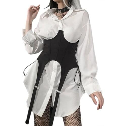 Women Gothic Sexy Corsets Top 2021 Vintage Female Sleeveless Chest Support Slim Tummy Body Shapper Tube Tops for Party Club