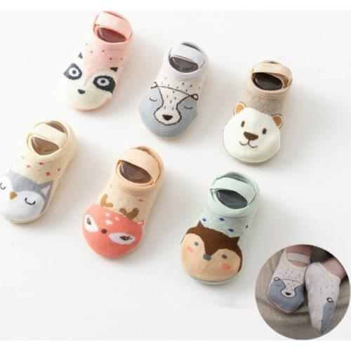 1 Pair Baby Infant Boys Girls Cartoon Cute Ankle Socks Toddler Children Non-slip Summer Autumn Cotton Soft Socks 1-3Y