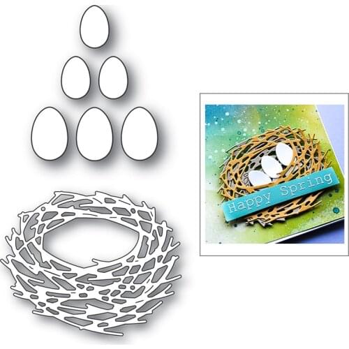 2020 New Birds Nest and Oval Egg Metal Cutting Dies For DIY Cut Paper Making Decoration Greeting Card Scrapbooking NO Stamp Set