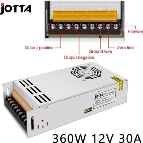 Free shipping 360W 12V 30A LED Strip CNC 3D Print Small Volume Single Output Switching power supply