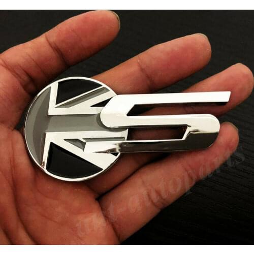 3D Metal Union Jack UK Flag S Emblem Car Rear Badge Decal Sticker R Sport Type