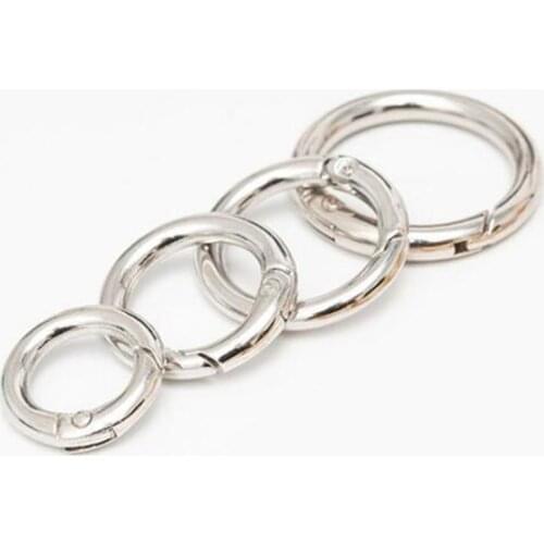 5Pcs Keyring 20-33MM Openable Metal Spring Gate O Ring Leather Bag Belt Strap Buckle Dog Chain Snap Clasp Clip Trigger Luggage