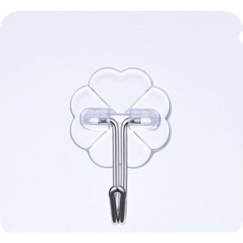 6PCS/8PCS/10PCS Load Bearing 10KG Seamless Adhesive Hook Waterproof Transparent Strong Stick Hook Kitchen Wall Hanger