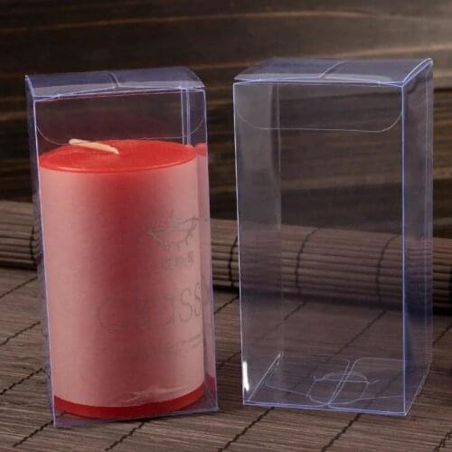 8*8*24cm Large plastic cosmetic packaging box, long clear pvc box packaging,Plastic Folding pvc Boxes