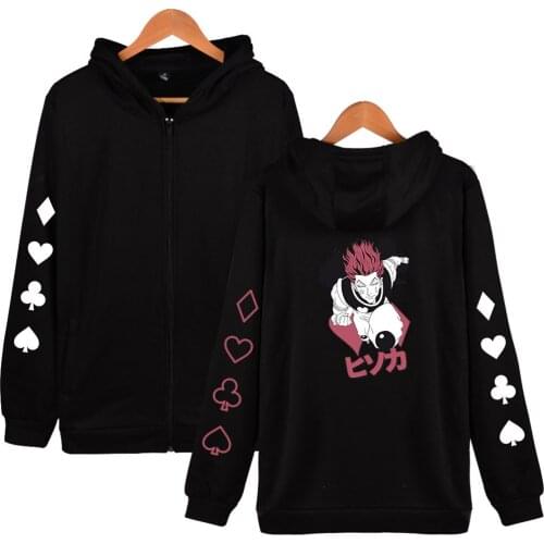 Anime Hunter X Hunter HIsoka Casual Sweatshirt Sportswear Streetwear Hoodie Men 2020 Autumn Winter Zip Hooded Jacket Hoody