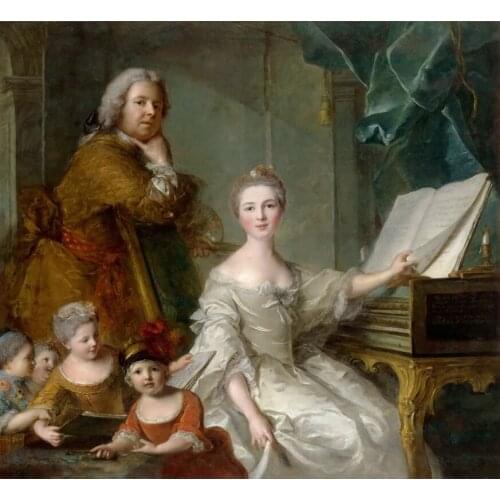 Free shipping classical court figure family portrait oil painting canvas printings on canvas home wall art decoration picture