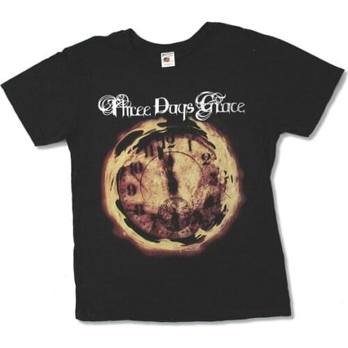 Three Days Grace Clock Black Mans Fashion T-shirt