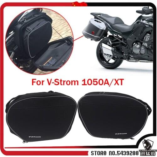 Black For SUZUKI V-Strom 1050A / XT VSTROM 1050A 1050XT Motorcycle luggage bags Expandable Inner Bags Black Trunk Inner Bags