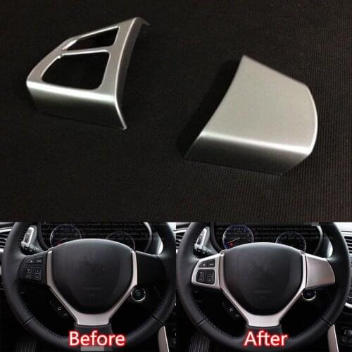 For Suzuki SX4 S-Cross S.cross Crossover 2014-2016 Steering Wheel Trim Cover Car-styling ABS Matte