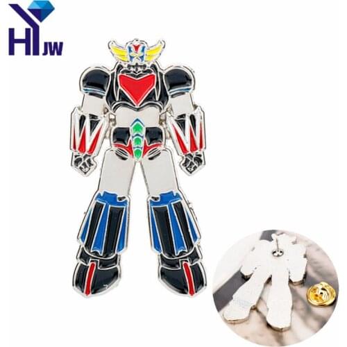 HEYu UFO Robot Grendizer Enamel Brooches for Women Men Lapel Pin backpack bags Anime Metal Pins
