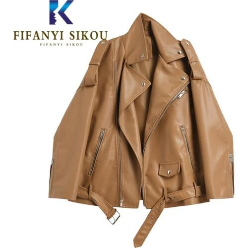 Женские кожаные куртки FIFANYI SIKOU China At AliExpress