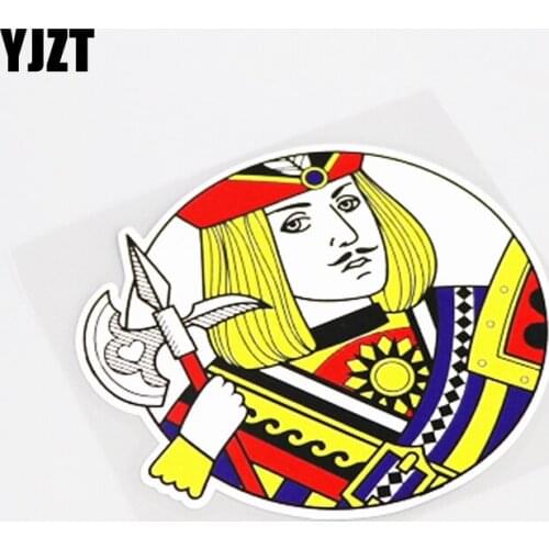 YJZT 12CM*11CM Personality PVC Poker Car-styling Car Sticker Decal 13-0911