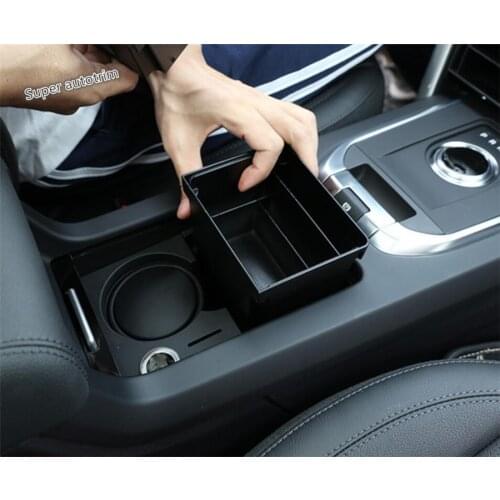 Lapetus Middle Storage Container Multi-grid Box Case Cover Trim Plastic Fit For Land Rover Discovery Sport 2015 - 2019
