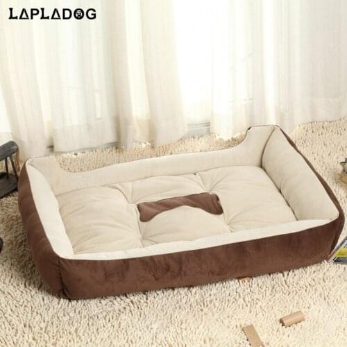 LAPLADOG Pet Cat Big Size Large Dog Bed Mat S-XL size Warm Fleece Puppy Kennel Plush Cozy Nest Dog House Pad Pet House ZL380
