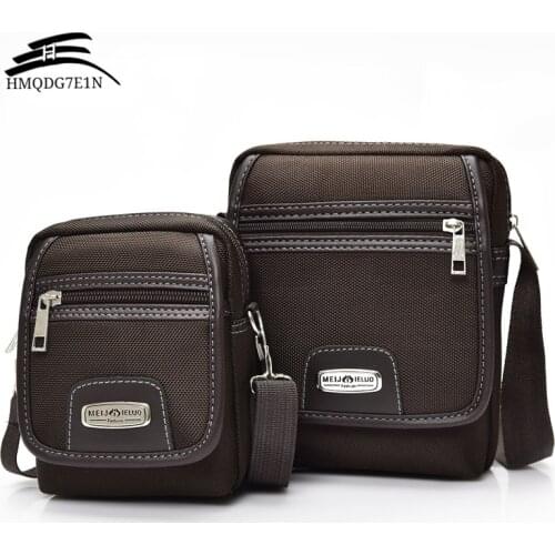 Hot Sale 2018 Fashion Business Korean Men 's Messenage Bags Small Oxford Handbags Black Crossbody Shoulder Bag
