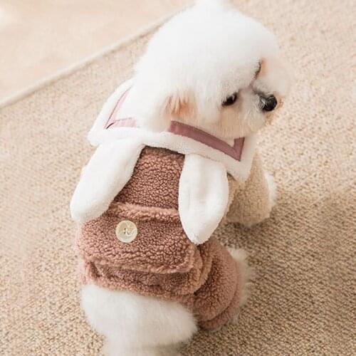 Cute Fleece Pet Clothes Dog Jacket Coat Soft Winter Thickening Warm Cat Clothing For Dog Jumpsuit Yorkshire Terrier Dogs Clothes